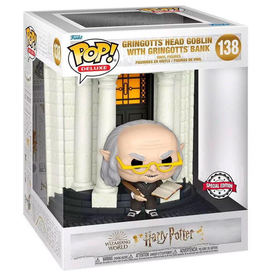 Funko POP! Deluxe: Harry Potter Diagon Alley - Gringott Bank with Head Goblin figura #138 akciós termékkép 1