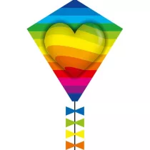 Eddy Rainbow Heart 50 cm sárkány