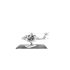 Metal Earth Boeing AH-64 Apache helikopter - lézervágott acél makettező szett