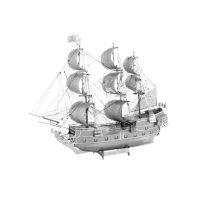   Metal Earth ICONX Fekete Gyöngy vitorlás hajó - nagyméretű lézervágott acél makettező szett