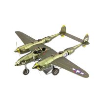   Metal Earth: Lockheed P-38 Lightning repülőgép - lézervágott acél makettező szett