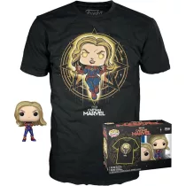   Funko Pocket Pop! & Tee: Marvel - Captain Marvel figura és póló (L)