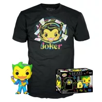   Funko Pop! & Tee: DC Comics - Joker Blacklight figura és póló (S)