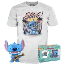   Funko POP! & Tee: Lilo & Stitch - Ukelele Stitch figura és póló (L)