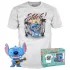 Funko POP! & Tee: Lilo & Stitch - Ukelele Stitch figura és póló (L)