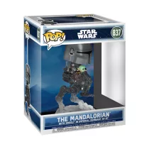   Funko POP! Ride: Star Wars - The Mandalorian with Grogu in AT-RT #837 