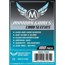   Mayday Games Euro méretű kártyavédő (100 db-os szett), 59 mm x 92 mm