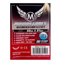  Mayday Games Kártyavédő kártyajátékokhoz (80 db-os csomag) 66 x 91 mm (piros hátlap)