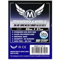   Mayday Games Kártyavédő kártyajátékokhoz (80 db-os csomag) 66 x 91 mm (kék hátlap)